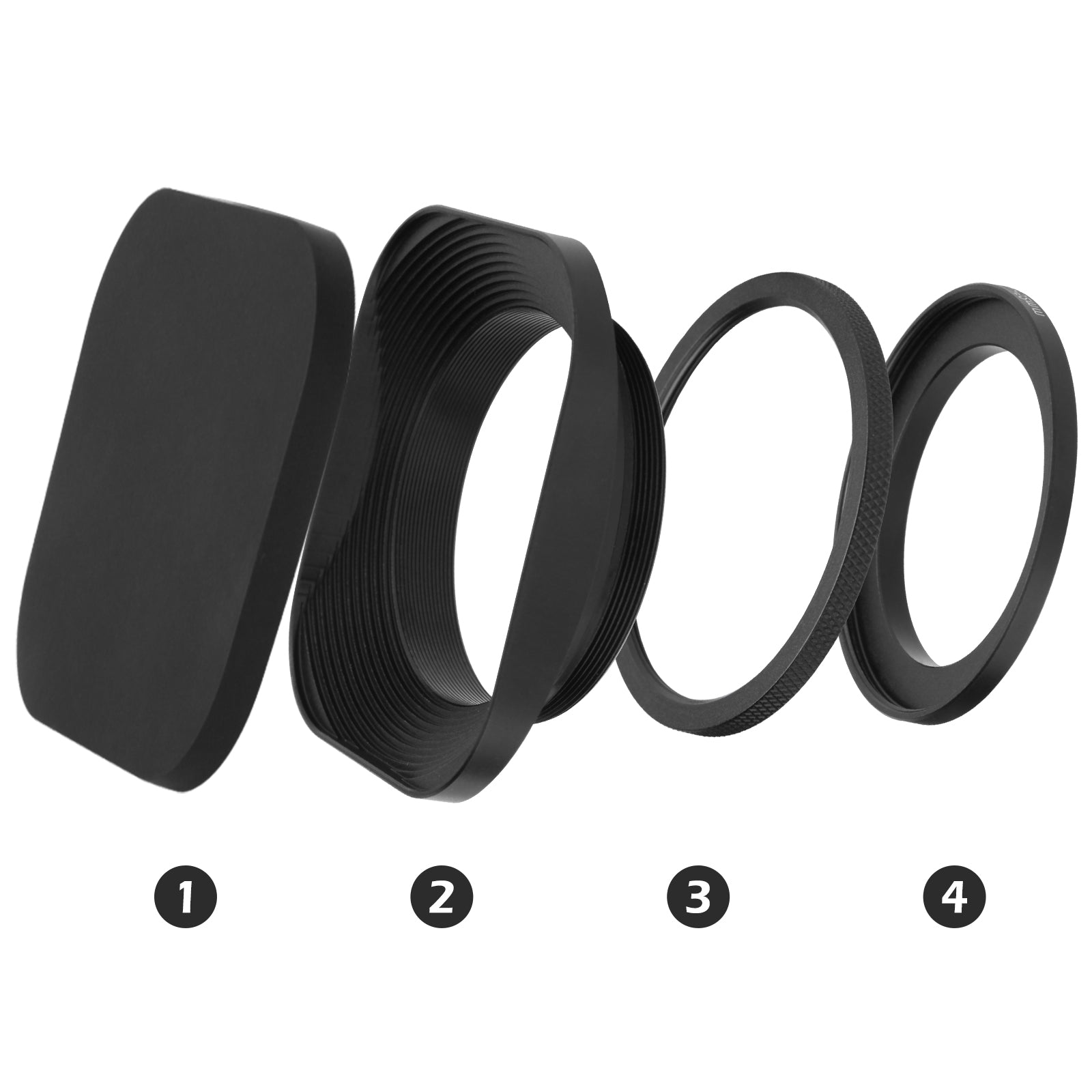 product_n43mm Metal Square Lens Hood - Compatible with Nikon Lenses & Fujifilm Lensesame - Agaterod