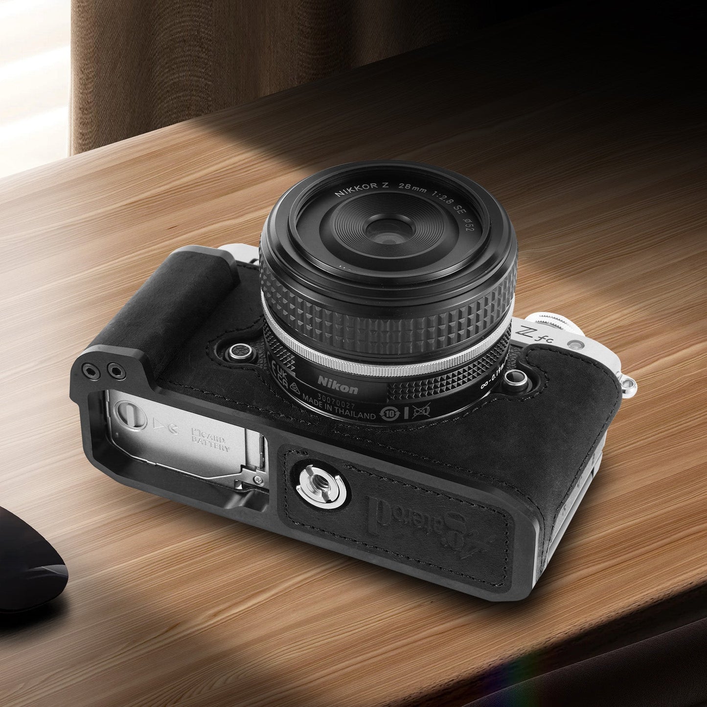 product_n[For Nikon Zfc] Premium Cowhide Leather Grip & L - Shaped Handle (Black) - Professional Camera Accessoriesame - Agaterod