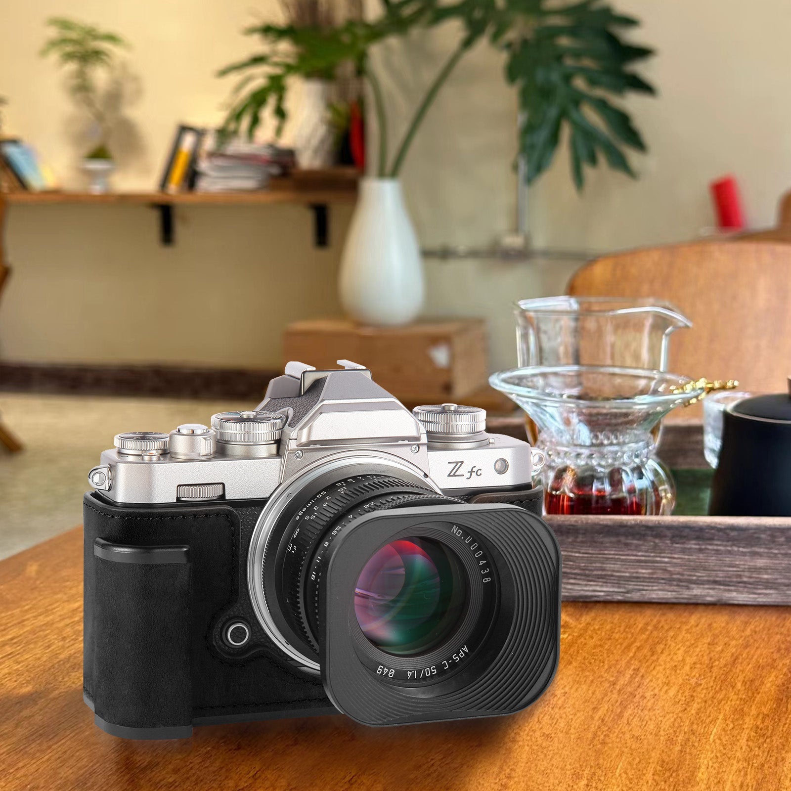 product_n[For Nikon Zfc] Premium Cowhide Leather Grip & L - Shaped Handle (Black) - Professional Camera Accessoriesame - Agaterod