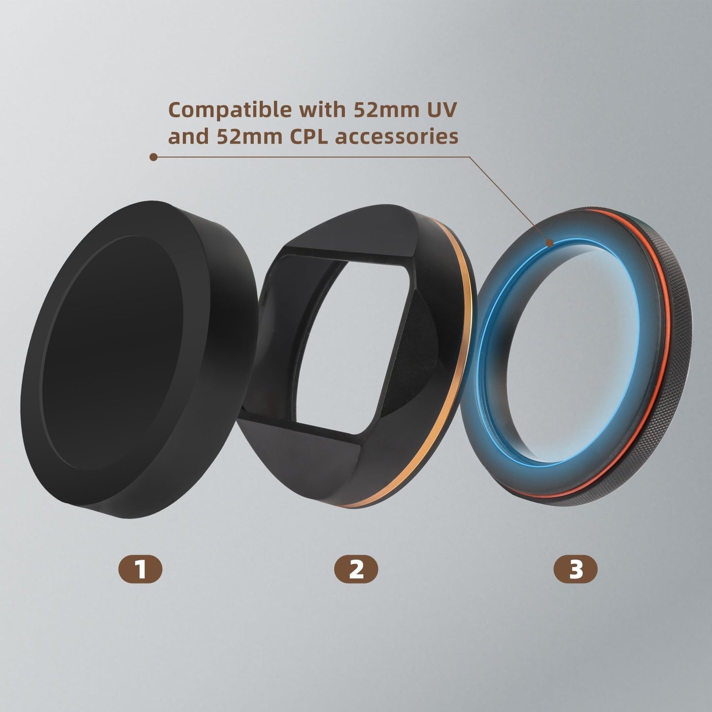 product_nVintage Square Lens Hood for NIKKOR Z 28mm f/2.8 SE / 40mm f/2 (SE) / 40mm f/2 Lens(52mm, Rose Gold)ame - Agaterod